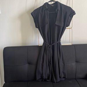 Black Express Dress Tied Around Waist